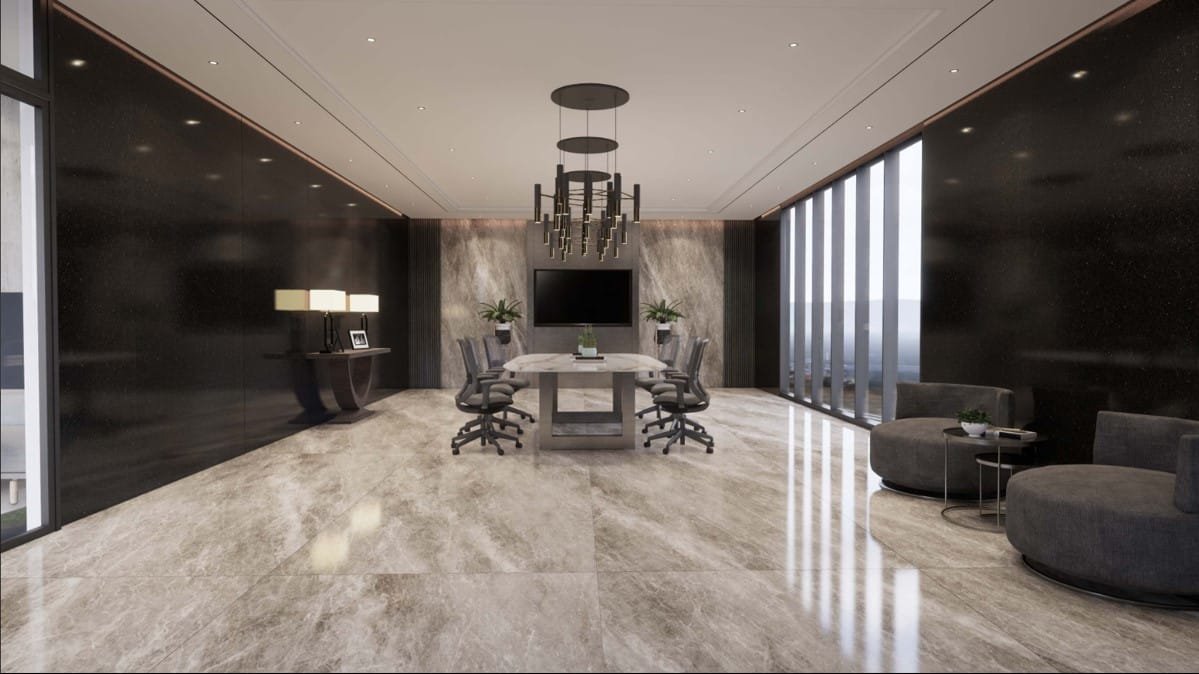 Luxury conference room design for a modern law firm | Karamia Designs