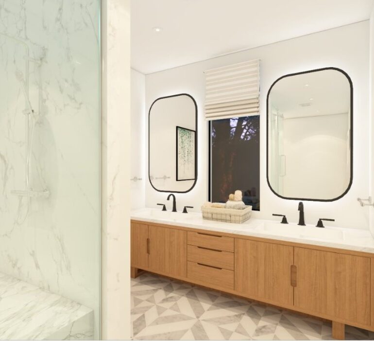 Master Bathroom Vanity in Organic Zen Style Design