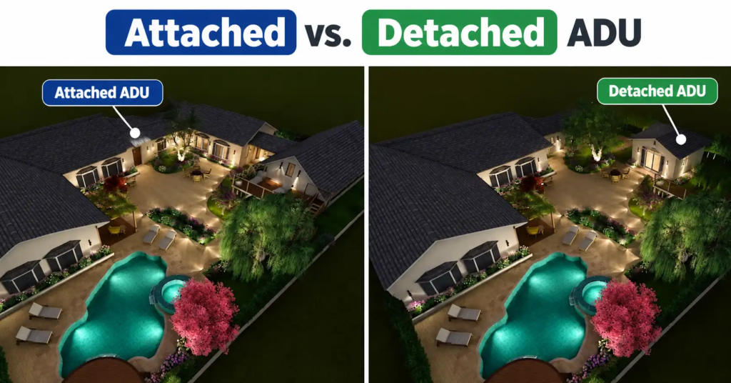 Attached vs. Detached ADU | Karamia designs