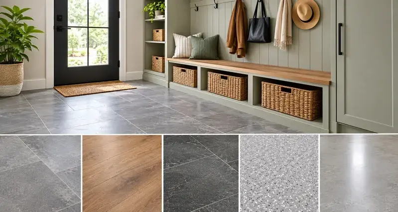 Best Flooring for a Mudroom | Mudroom Design Ideas | karamia Designs