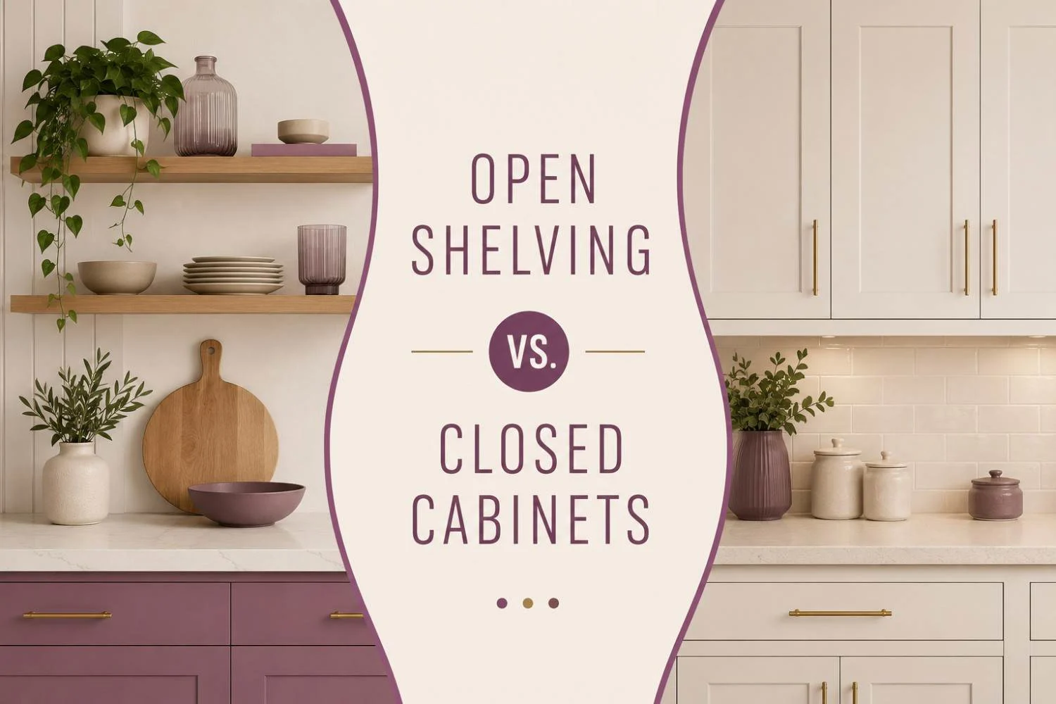 Open Shelving vs. Closed Cabinets | Karamia Designs